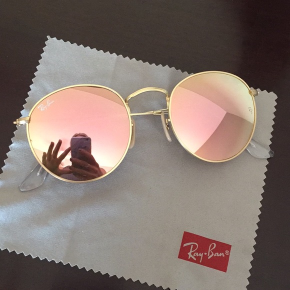 Ray-Ban Accessories - Pink gold round ray bans (nwot)